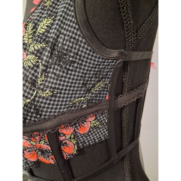 VS For Love And Lemons strappy bustier NWT Small floral embroidered - Picture 5 of 11